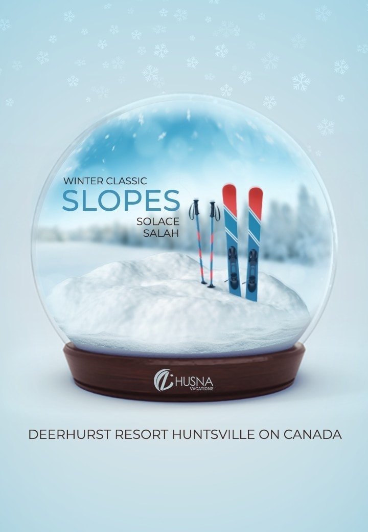 Snow Globe with skis inside - Ideal Muslim Vacation